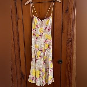 Forever 21 Size Small Floral and Lemon Print Sundress
